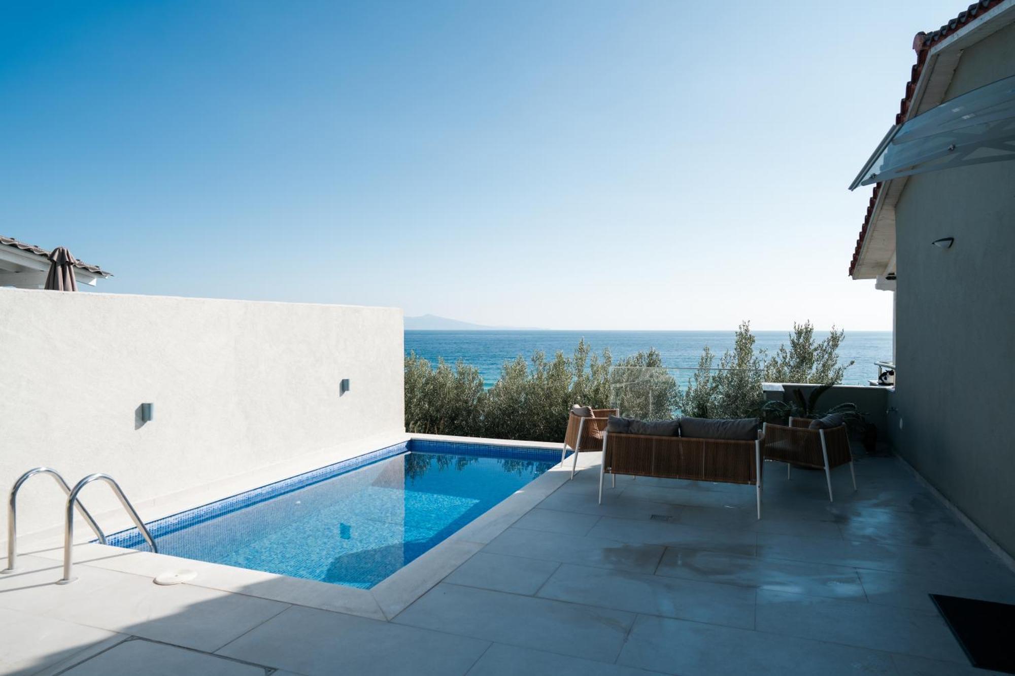 Aegean View Villa Loutra Elevtheron ภายนอก รูปภาพ